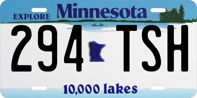 MN license plate 294TSH