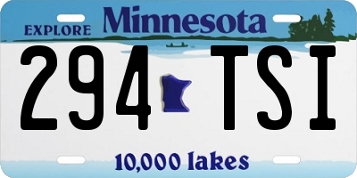 MN license plate 294TSI
