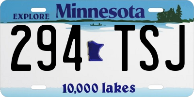 MN license plate 294TSJ