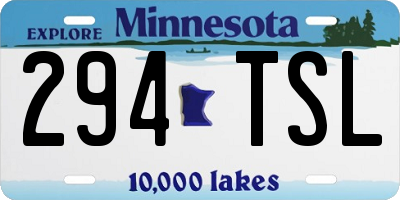 MN license plate 294TSL