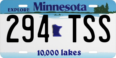 MN license plate 294TSS