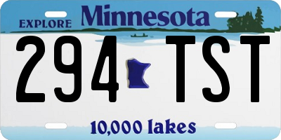 MN license plate 294TST