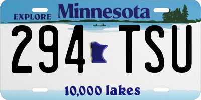 MN license plate 294TSU