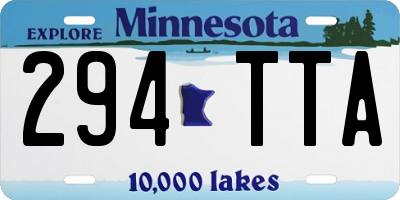 MN license plate 294TTA