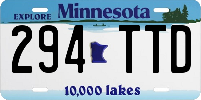 MN license plate 294TTD