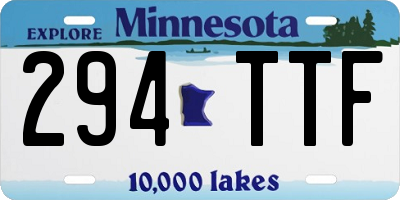 MN license plate 294TTF