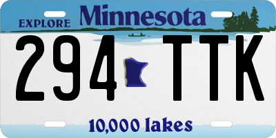 MN license plate 294TTK