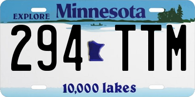 MN license plate 294TTM
