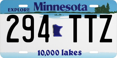 MN license plate 294TTZ