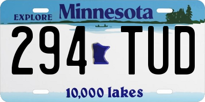 MN license plate 294TUD