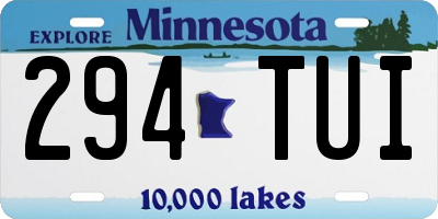 MN license plate 294TUI