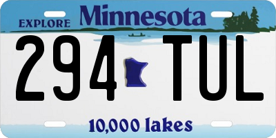 MN license plate 294TUL