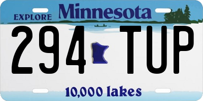 MN license plate 294TUP