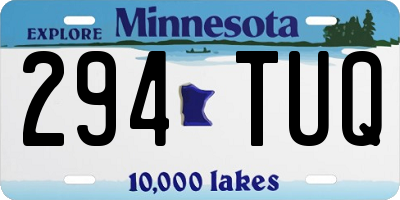 MN license plate 294TUQ