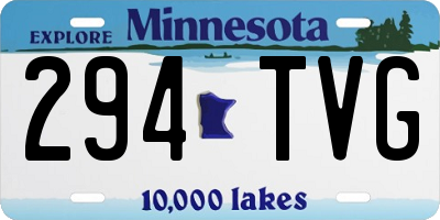 MN license plate 294TVG