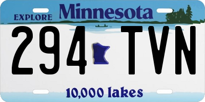MN license plate 294TVN
