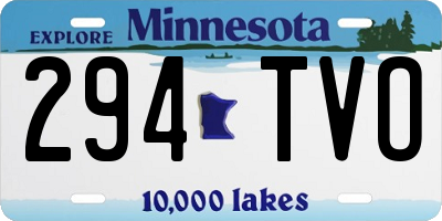 MN license plate 294TVO
