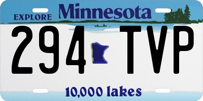 MN license plate 294TVP