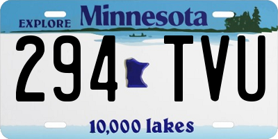 MN license plate 294TVU
