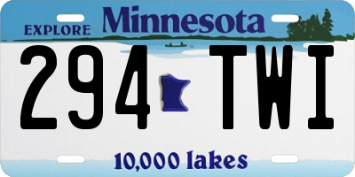 MN license plate 294TWI