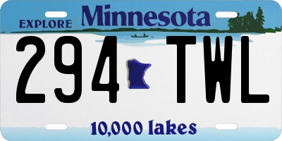 MN license plate 294TWL