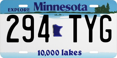 MN license plate 294TYG