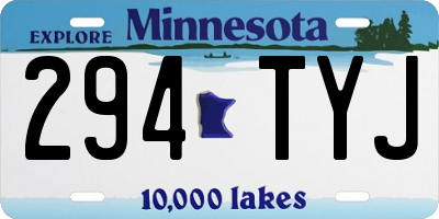 MN license plate 294TYJ