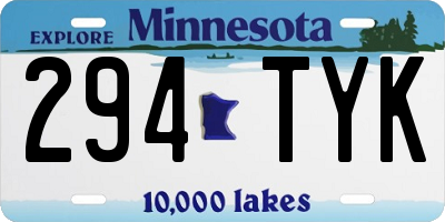 MN license plate 294TYK