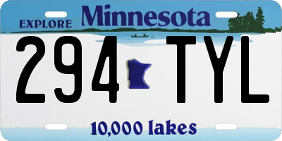 MN license plate 294TYL