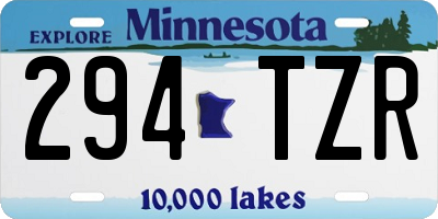 MN license plate 294TZR