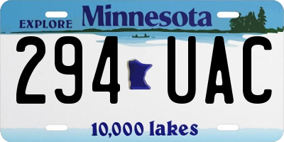 MN license plate 294UAC