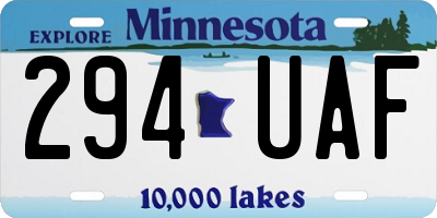 MN license plate 294UAF