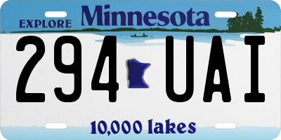 MN license plate 294UAI