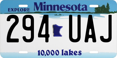 MN license plate 294UAJ