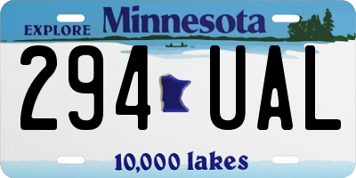 MN license plate 294UAL