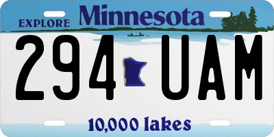 MN license plate 294UAM