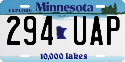 MN license plate 294UAP