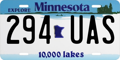 MN license plate 294UAS