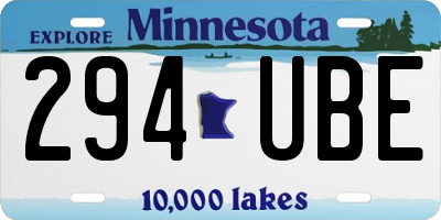 MN license plate 294UBE