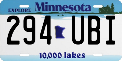 MN license plate 294UBI