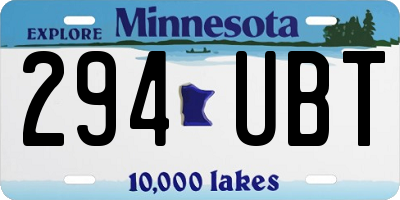 MN license plate 294UBT