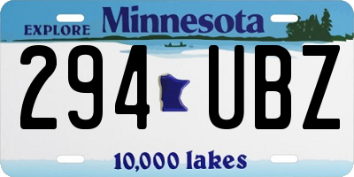 MN license plate 294UBZ