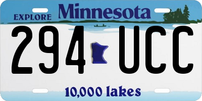 MN license plate 294UCC