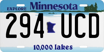 MN license plate 294UCD