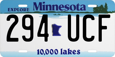 MN license plate 294UCF