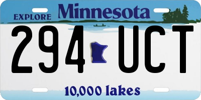 MN license plate 294UCT