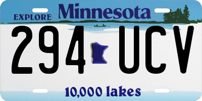 MN license plate 294UCV