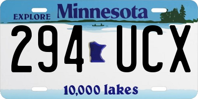 MN license plate 294UCX