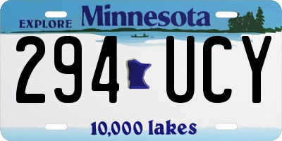 MN license plate 294UCY