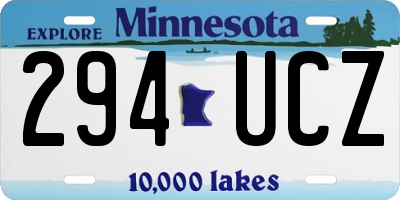 MN license plate 294UCZ
